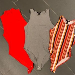 Lot of 3 Forever 21 bodysuits